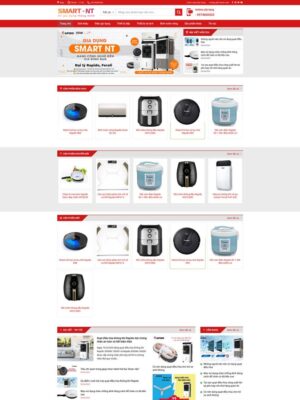 Mẫu website Cửa hàng đồ gia dụng thông minh Hiện đại & Chuyên nghiệp - Giadung