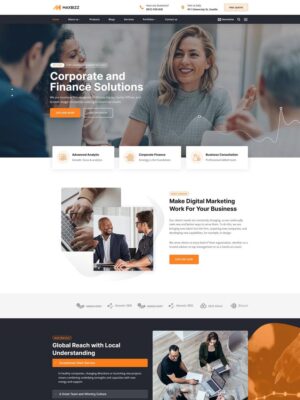 Mẫu website Dịch vụ Tư vấn Tài chính & Doanh nghiệp Chuyên nghiệp & Hiện đại - MAXBIZZ