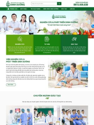 Mẫu website Viện Nghiên cứu Dinh dưỡng Chuyên nghiệp & Thân thiện - Mẫu Gioithieu5