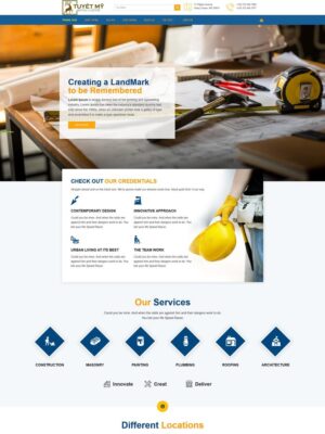 Mẫu website Dịch vụ Xây dựng & Kiến trúc Chuyên nghiệp - Mẫu GioiThieu6