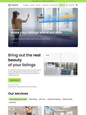 Mẫu website Dịch vụ Bất động sản & Dàn dựng ảo Hiện đại - Styldod
