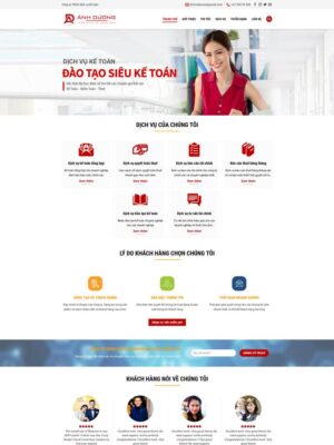 Mẫu website Dịch vụ Kế toán & Đào tạo Chuyên nghiệp - gioithieucongty
