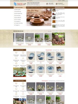 Mẫu website Cửa hàng Gốm sứ Truyền thống & Sang trọng - Mẫu Gom